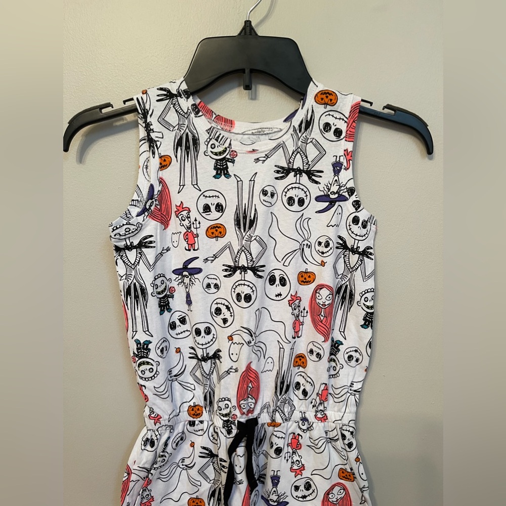 Disney Spotted Zebra Girls Nightmare Before Christmas Romper - Picture 4 of 8